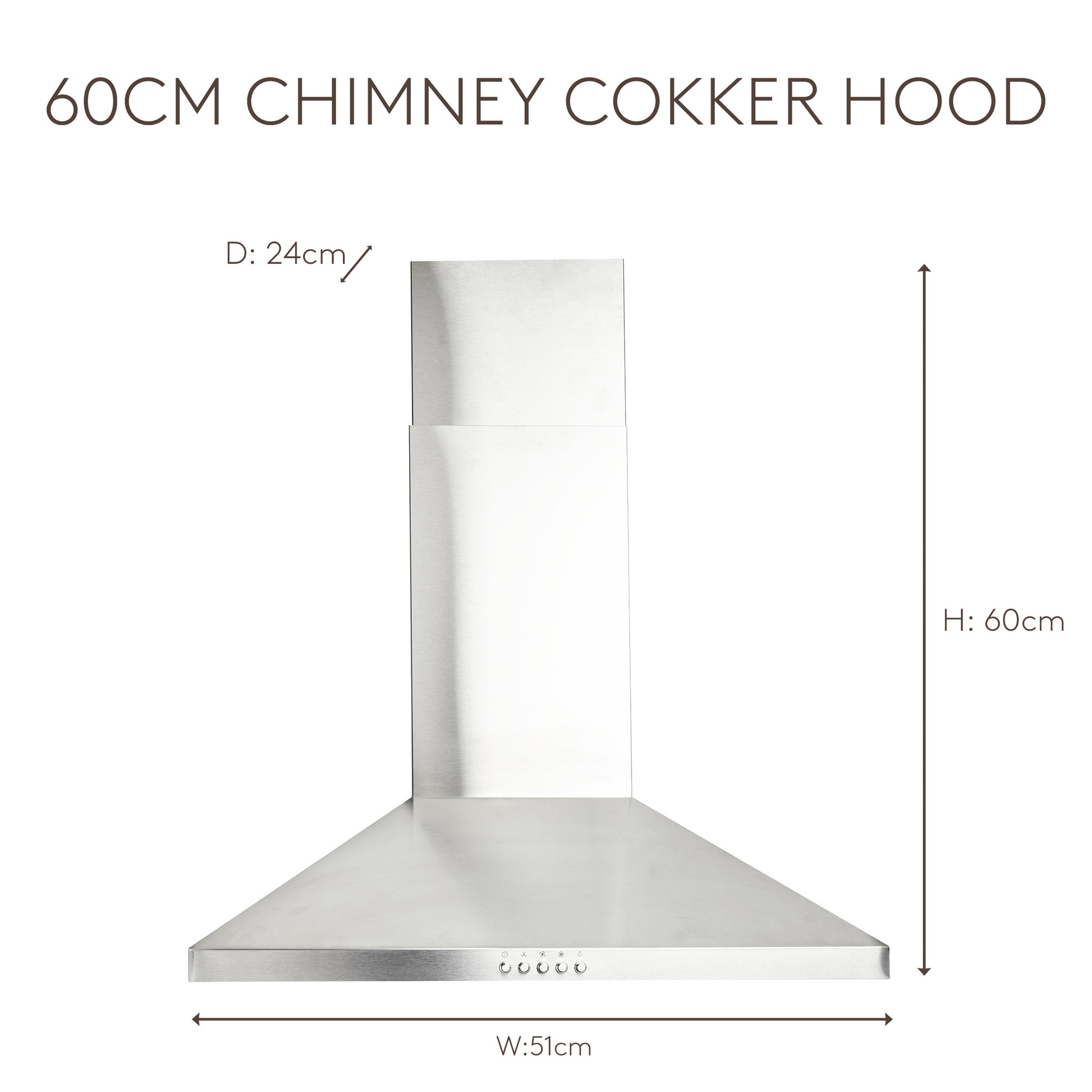 HCH61X 60cm Chimney Cooker Hood cooker hood Haden