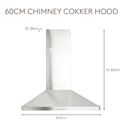 HCH61X 60cm Chimney Cooker Hood cooker hood Haden