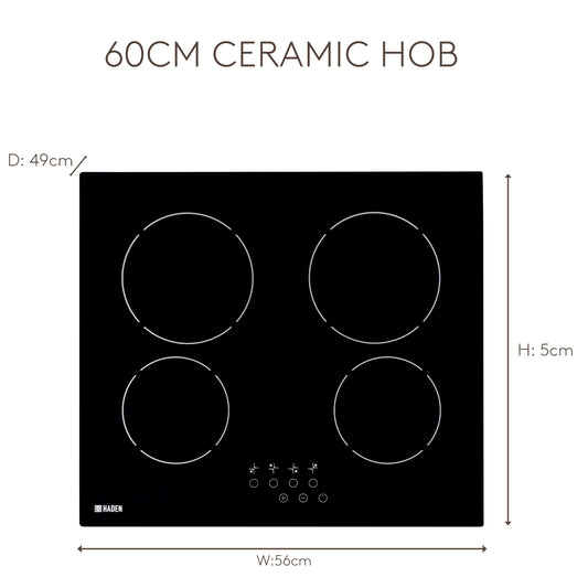 HCT60K 60cm Ceramic Hob Hobs Haden
