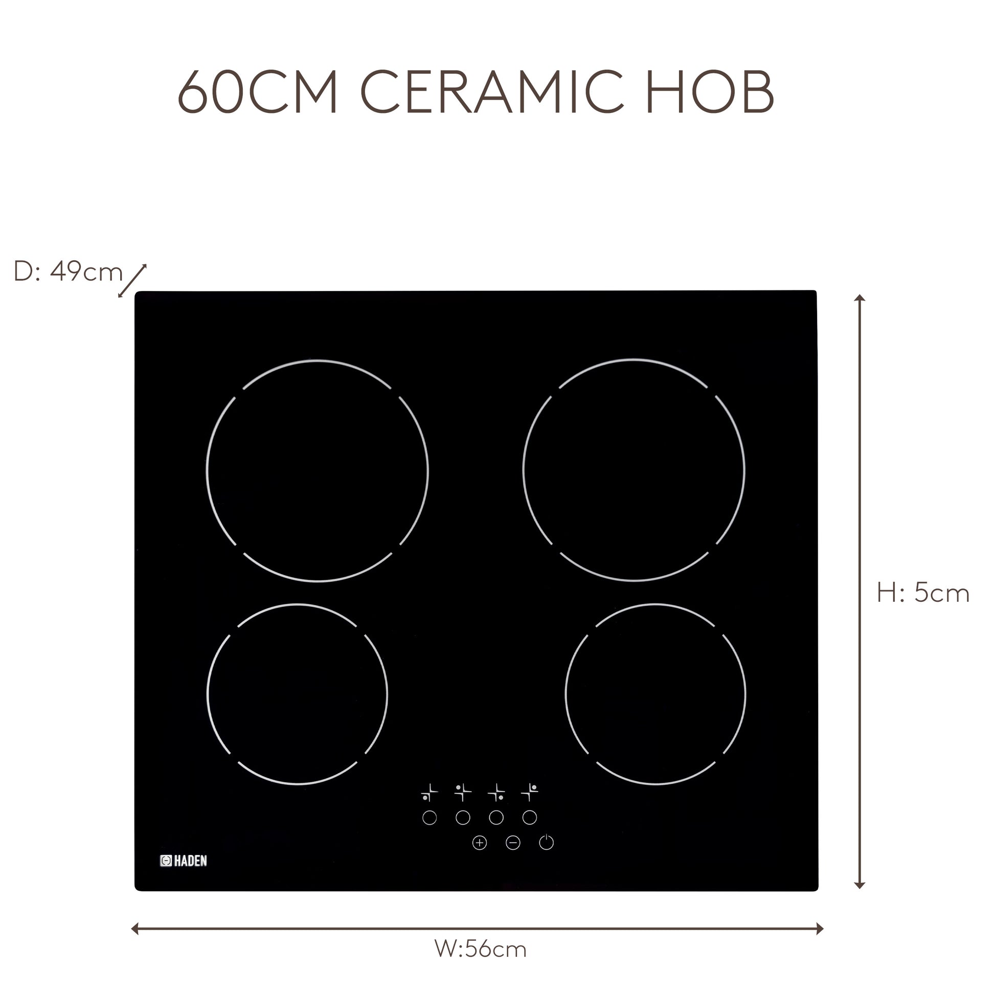 HCT60K 60cm Ceramic Hob Hobs Haden