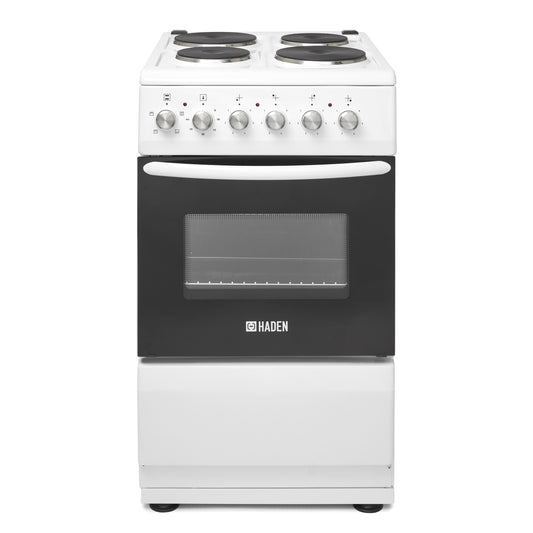 HES050W – WHITE 50CM 52 LITRE ELECTRIC COOKER WITH SOLID PLATE HOB electric cooker Haden