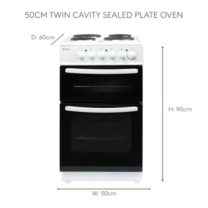 HEST50W 50cm Twin Cavity Sealed Plate Oven Cookers Haden