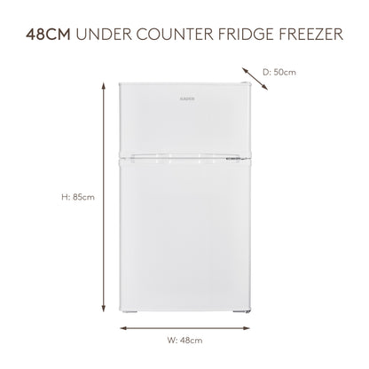 HR115W-E 48cm Under Counter Fridge Freezer Refrigerators Haden