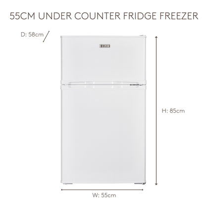 HR115W-E 55cm Under Counter Fridge Freezer Refrigerators Haden
