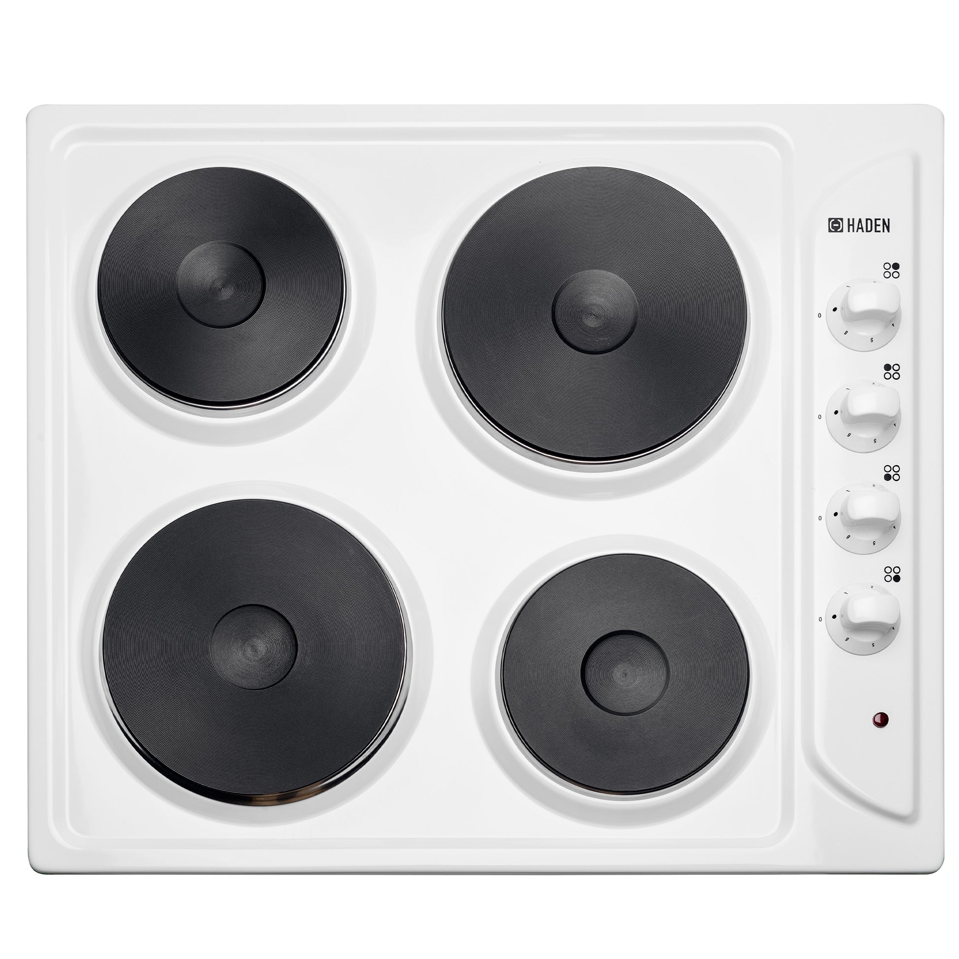HSP60W 60cm Solid Plate Hob - White Hobs Haden