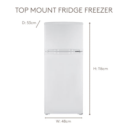 HT118W-E Top Mount Fridge Freezer Refrigerators Haden