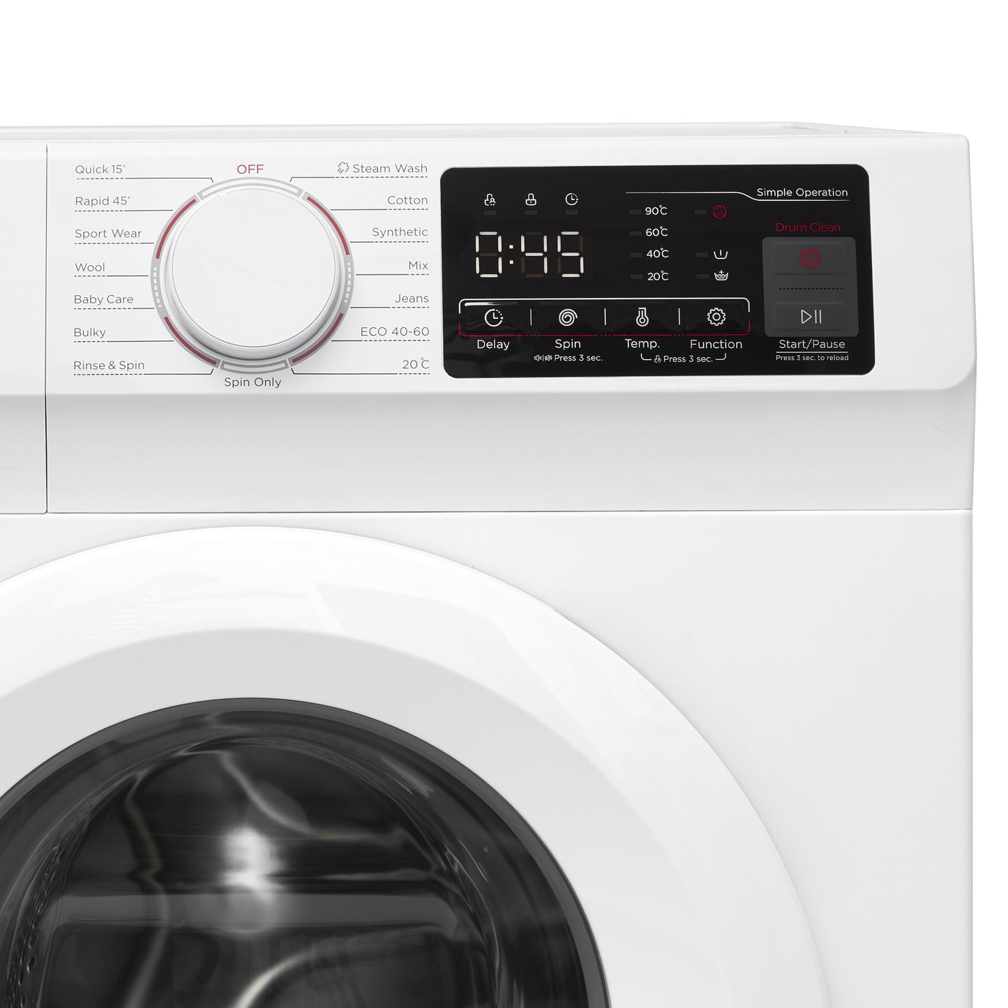 HW1409W – 9KG WASHING MACHINE Haden