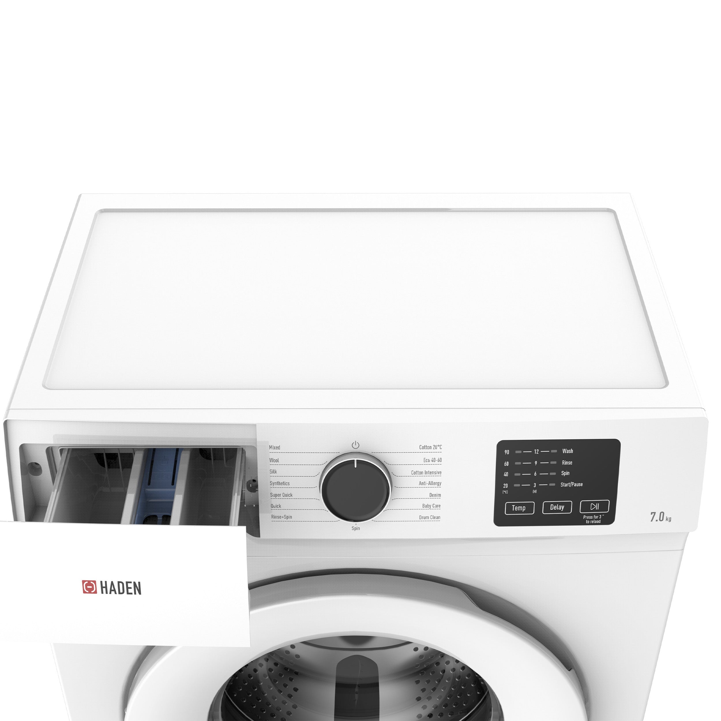 HW7120W 7kg 1200 Spin Washing Machine – Haden