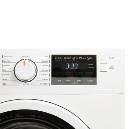 HW9140W 9kg 1400 Spin Washing Machine Laundry Haden