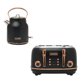 Haden Heritage Black & Copper Kettle and Toaster Bundle Bundle Haden