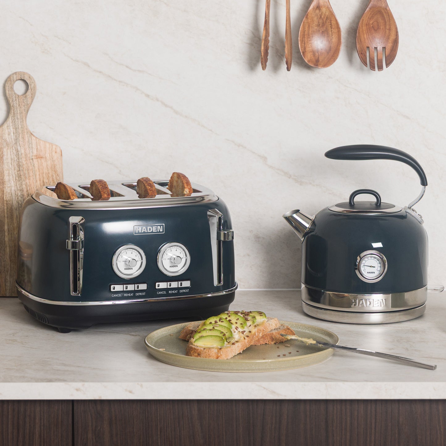 Haden Jersey Steel Blue Kettle and Toaster Bundle