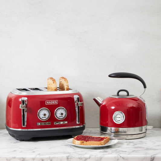 Haden Jersey Rectory Red Bundle Kettle + Toaster Bundle Haden