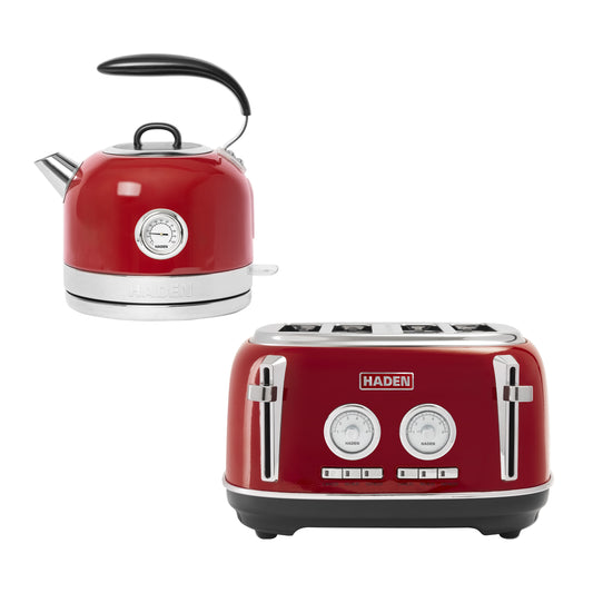 Haden Jersey Rectory Red Bundle Kettle + Toaster Bundle Haden