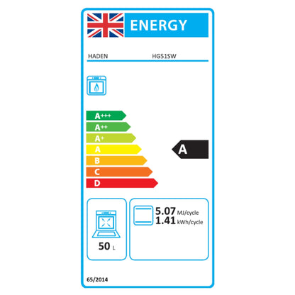 HG51SW 50cm Single Gas Oven Cookers Haden