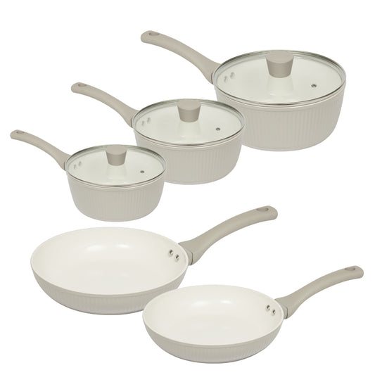 5 Piece Cookware Set (16, 18, 20cm saucepans and 24, 28cm frying pans) Kitchen Sabichi Homewares