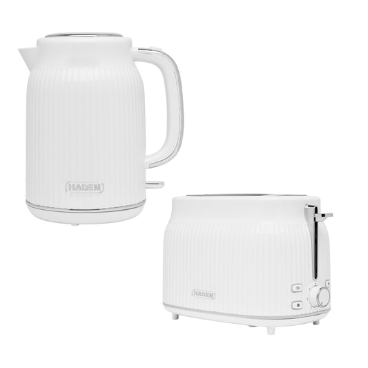 Haden York Kettle & Toaster Bundle - White Bundle Haden