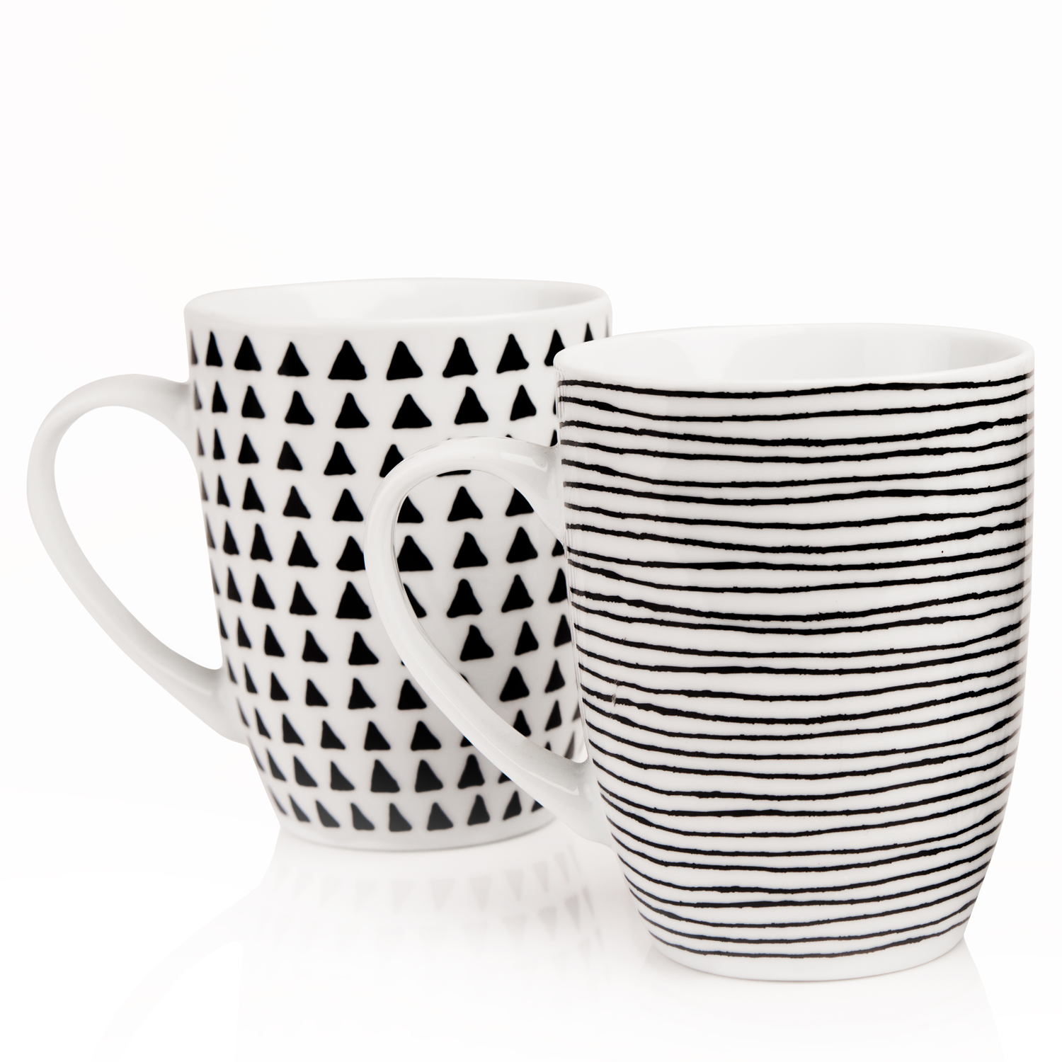 Geo Sketch Set of 4 Mugs Dining Sabichi Homewares Ltd