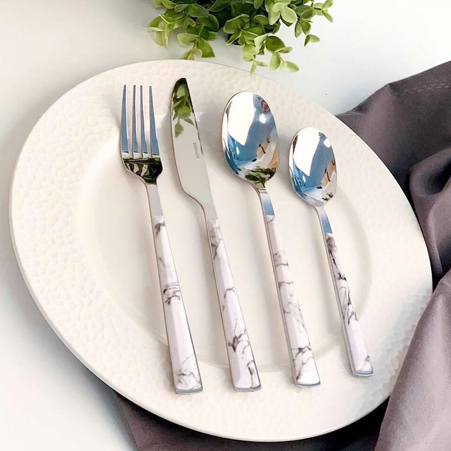 Marble 16pc Cutlery Set Dining Sabichi Homewares Ltd