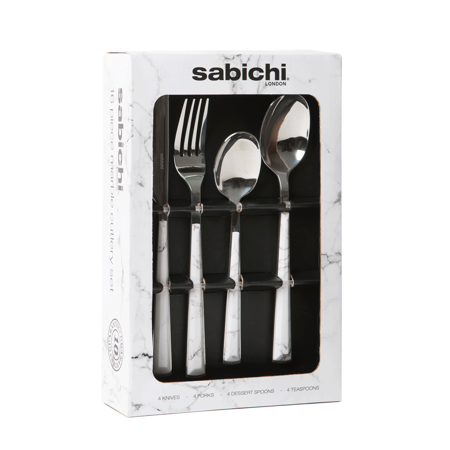 Marble 16pc Cutlery Set Dining Sabichi Homewares Ltd