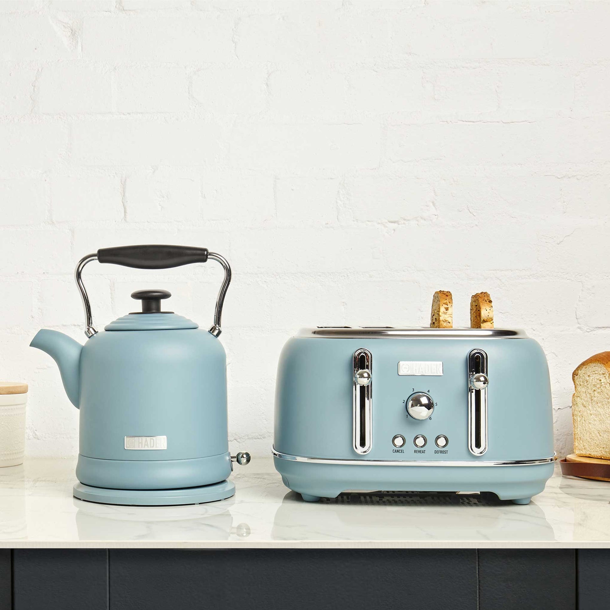 Haden Highclere Poole Blue Kettle Electric Kettles Haden