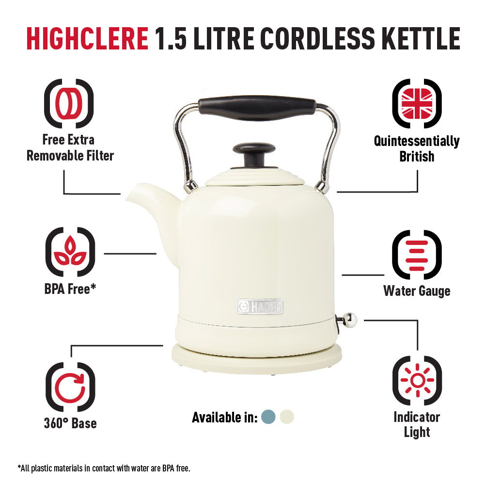 Haden Highclere Cream Kettle Electric Kettles Haden