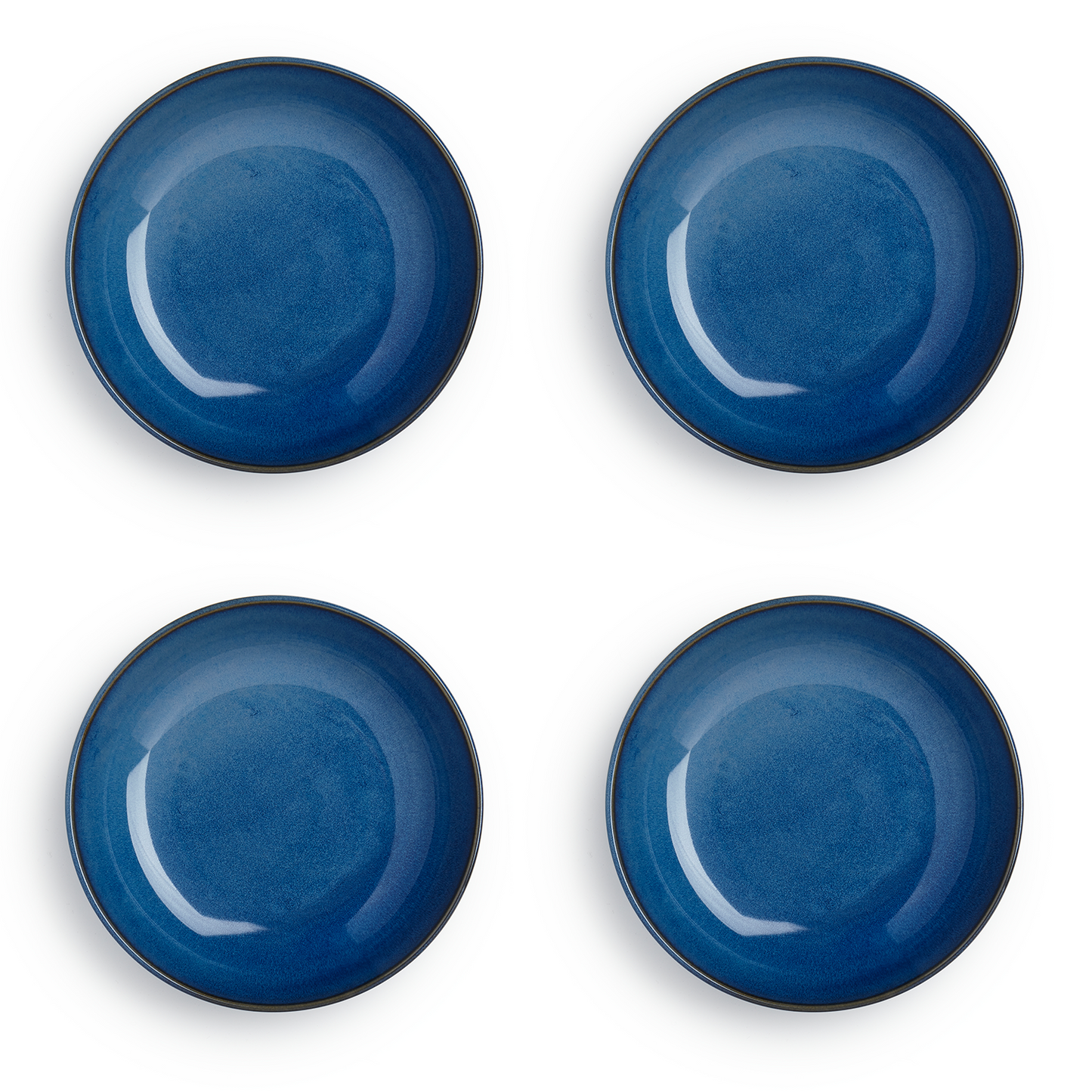 Blue Reactive Set of 4 Pasta Bowls