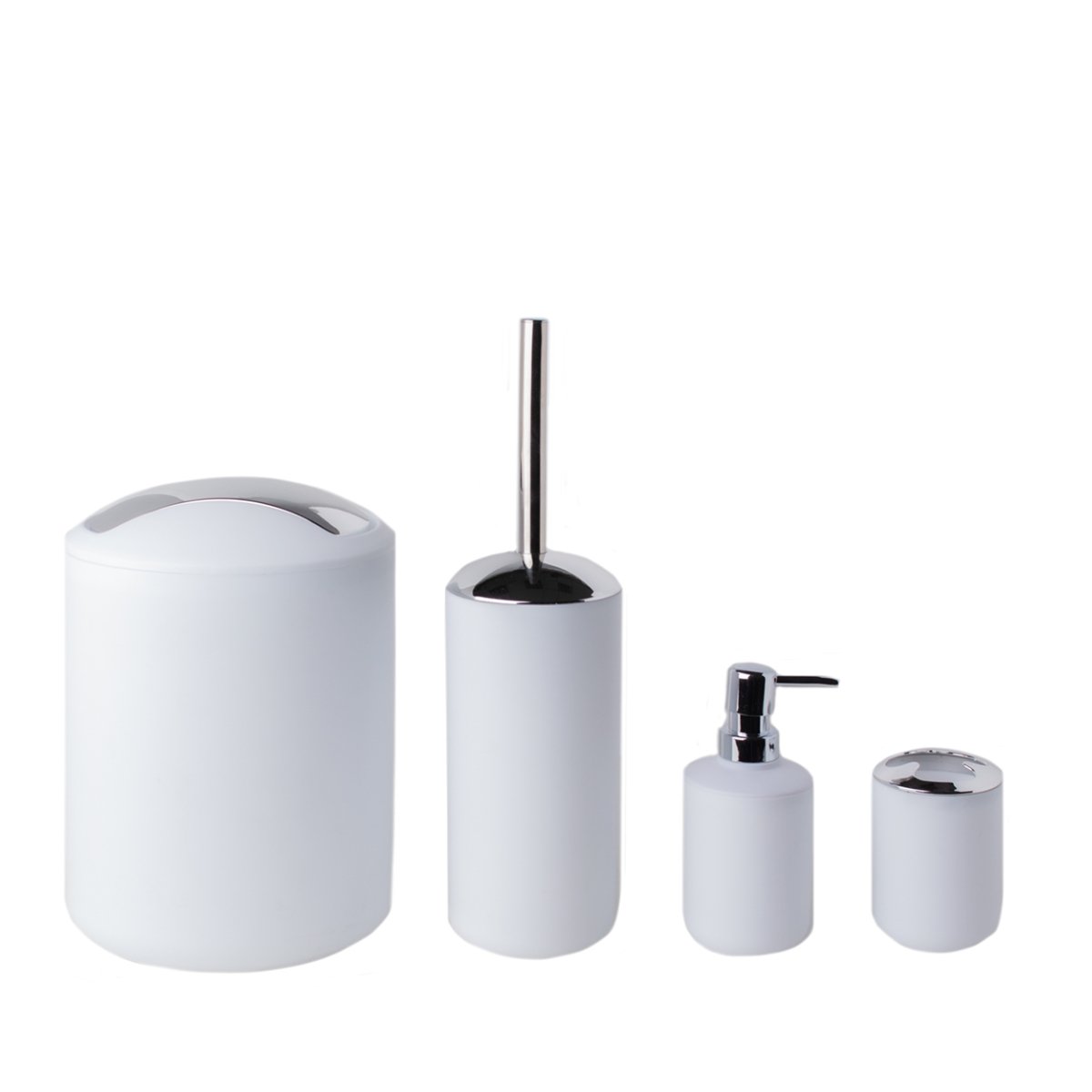 Essentials White Bathroom Accessory Set
