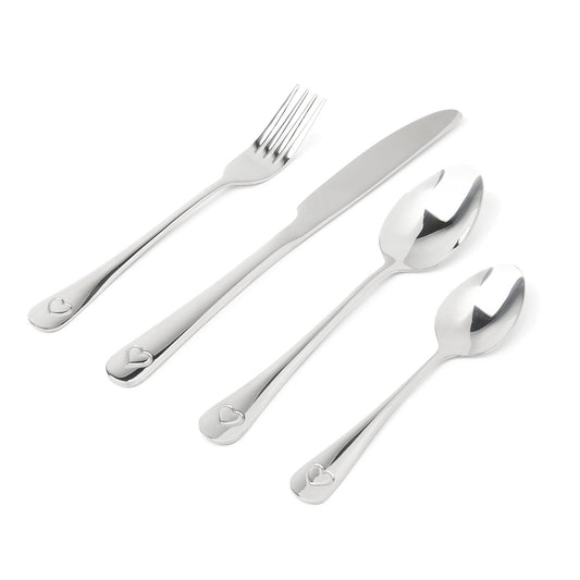 16pc Hearts Cutlery Set Kitchen & Dining Sabichi Homewares Ltd