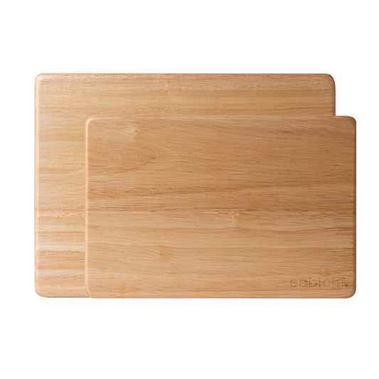 Set of 2 Rubber Wood Chopping Boards