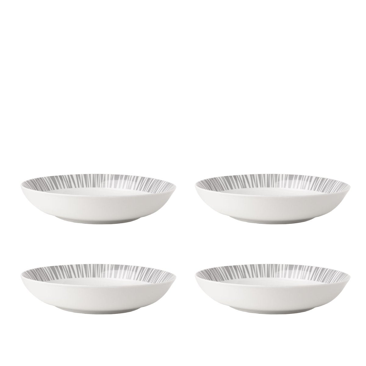 Brooklyn Set of 4 Pasta Bowls Grey Dining Sabichi Homewares Ltd