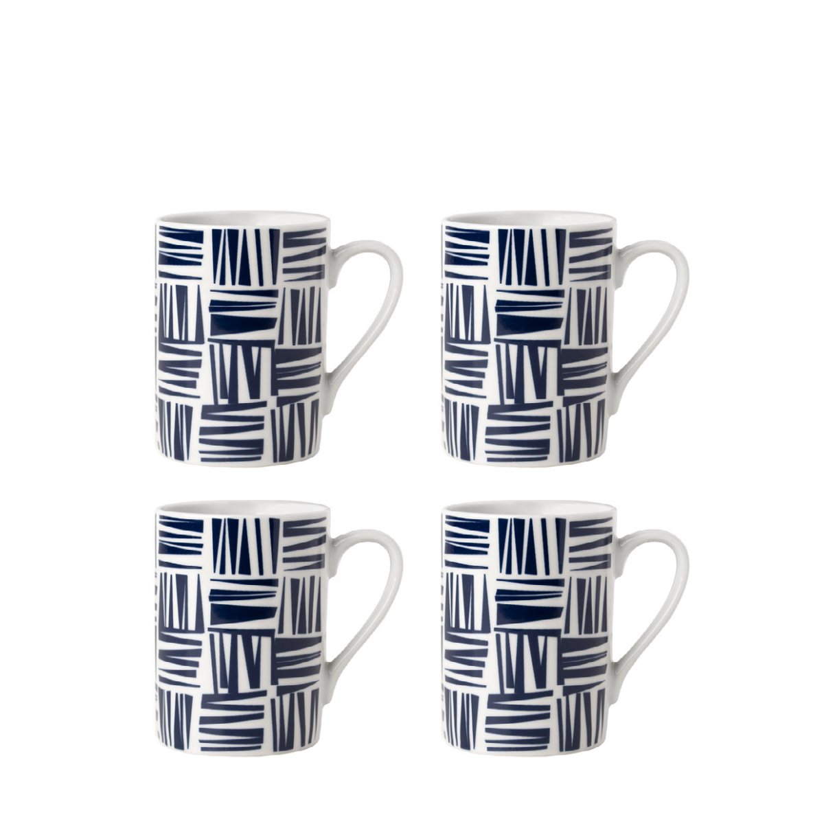 Brooklyn Navy Blue Set of 4 Mugs Dining Sabichi Homewares Ltd