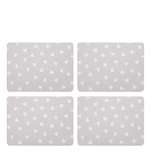 Watercolour Hearts Placemat & Coaster Set Dining Sabichi Homewares Ltd