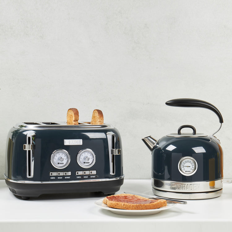 Haden Jersey Steel Blue 4 Slice Toaster