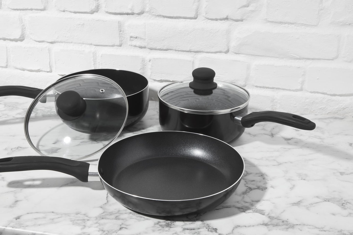 3-Piece Saucepan & Frying Pan Set Kitchen Sabichi Homewares