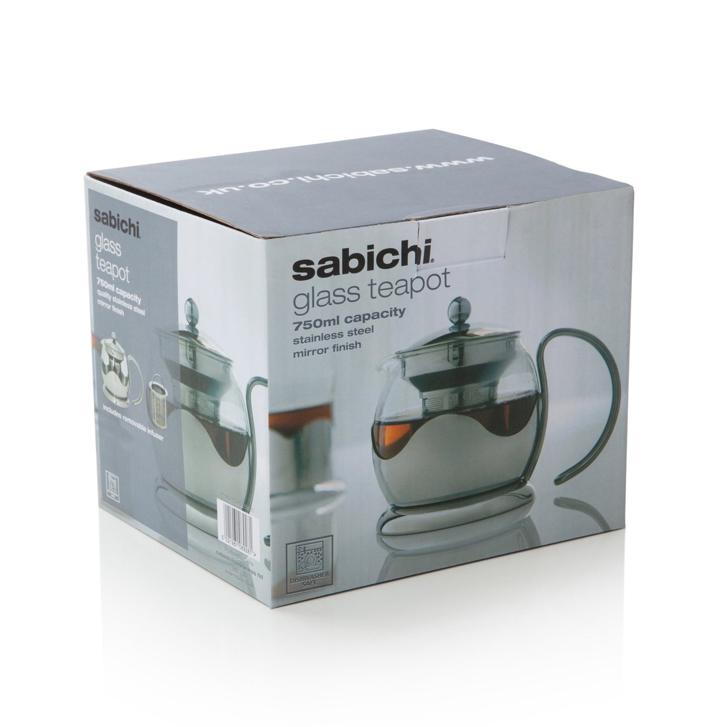 750ml Glass Teapot with Infuser Dining Sabichi Homewares Ltd