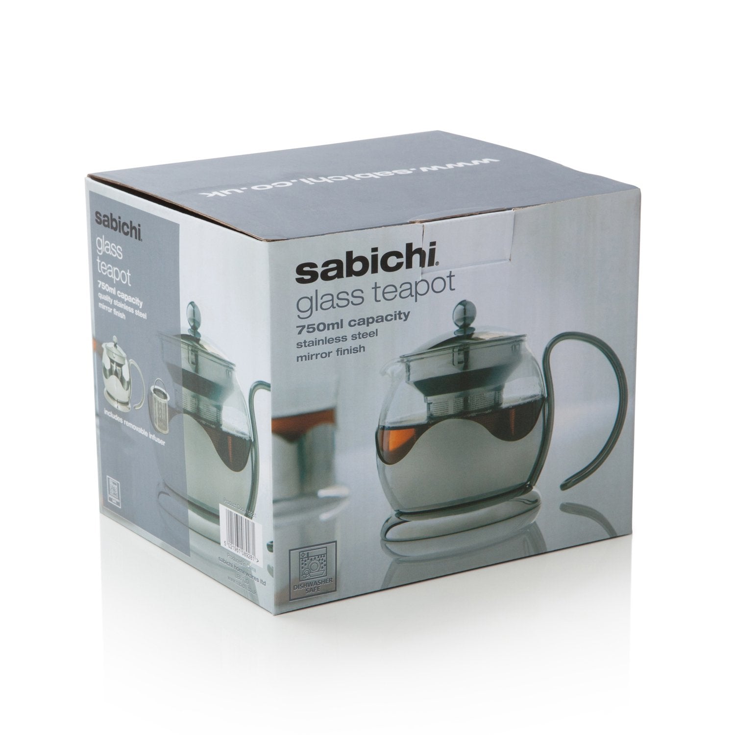 750ml Glass Teapot with Infuser Dining Sabichi Homewares Ltd