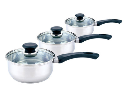 3pc Day To Day Saucepan Set Kitchen Sabichi Homewares Ltd