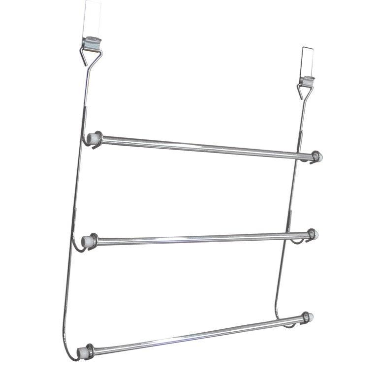 Chrome Plated Over Door 3 Tier Towel Rail Bathroom Sabichi Homewares Ltd Chrome