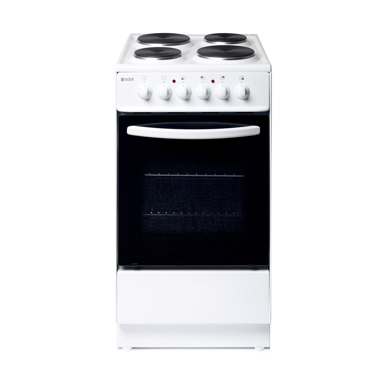 Haden White HES50W 50cm 52-litre Electric Cooker with Solid Plate Hob