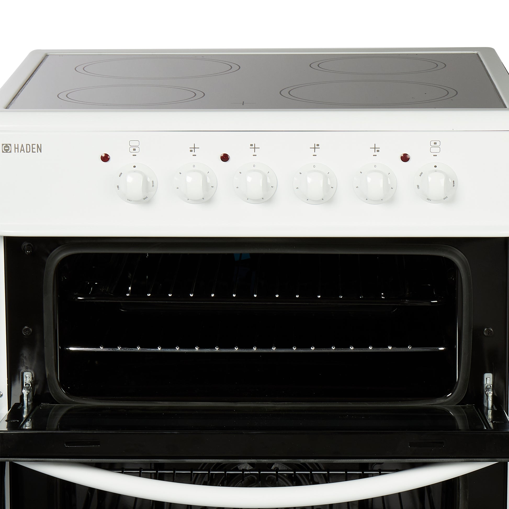 Haden White HE60DOMW 60cm Double Oven With Ceramic Hob Haden