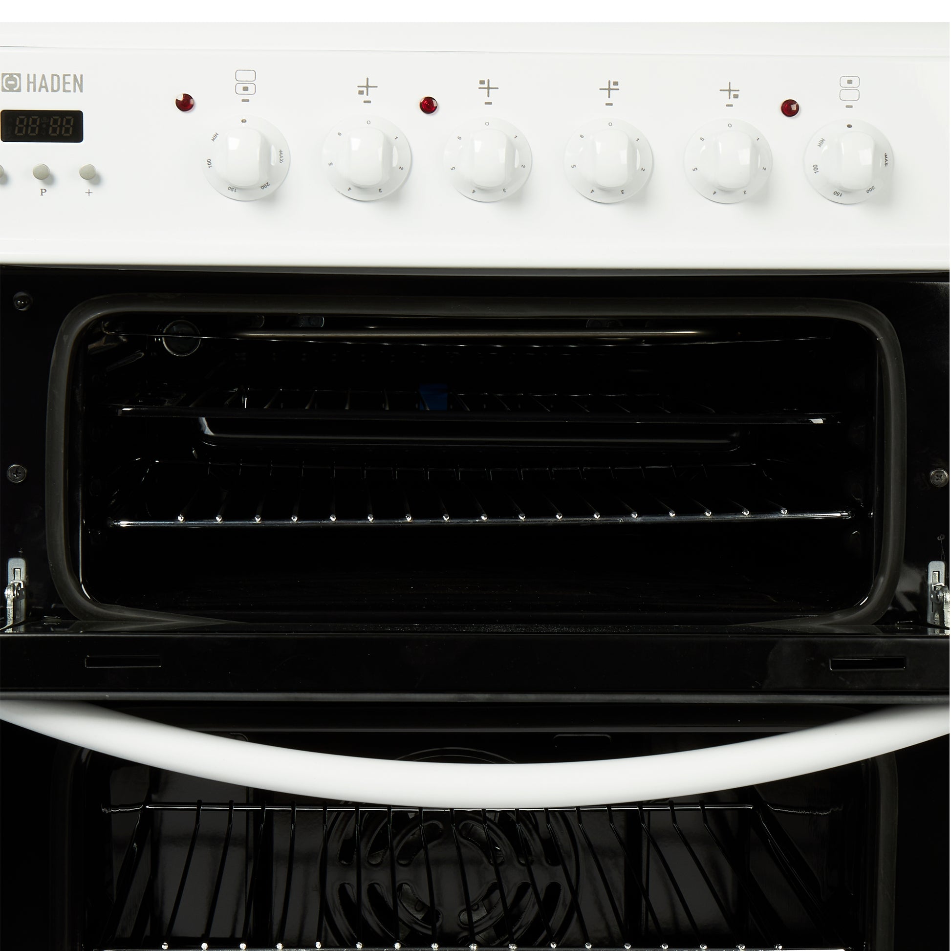 Haden White HE60DOPW 60cm Double Oven With Ceramic Hob electric cooker Haden