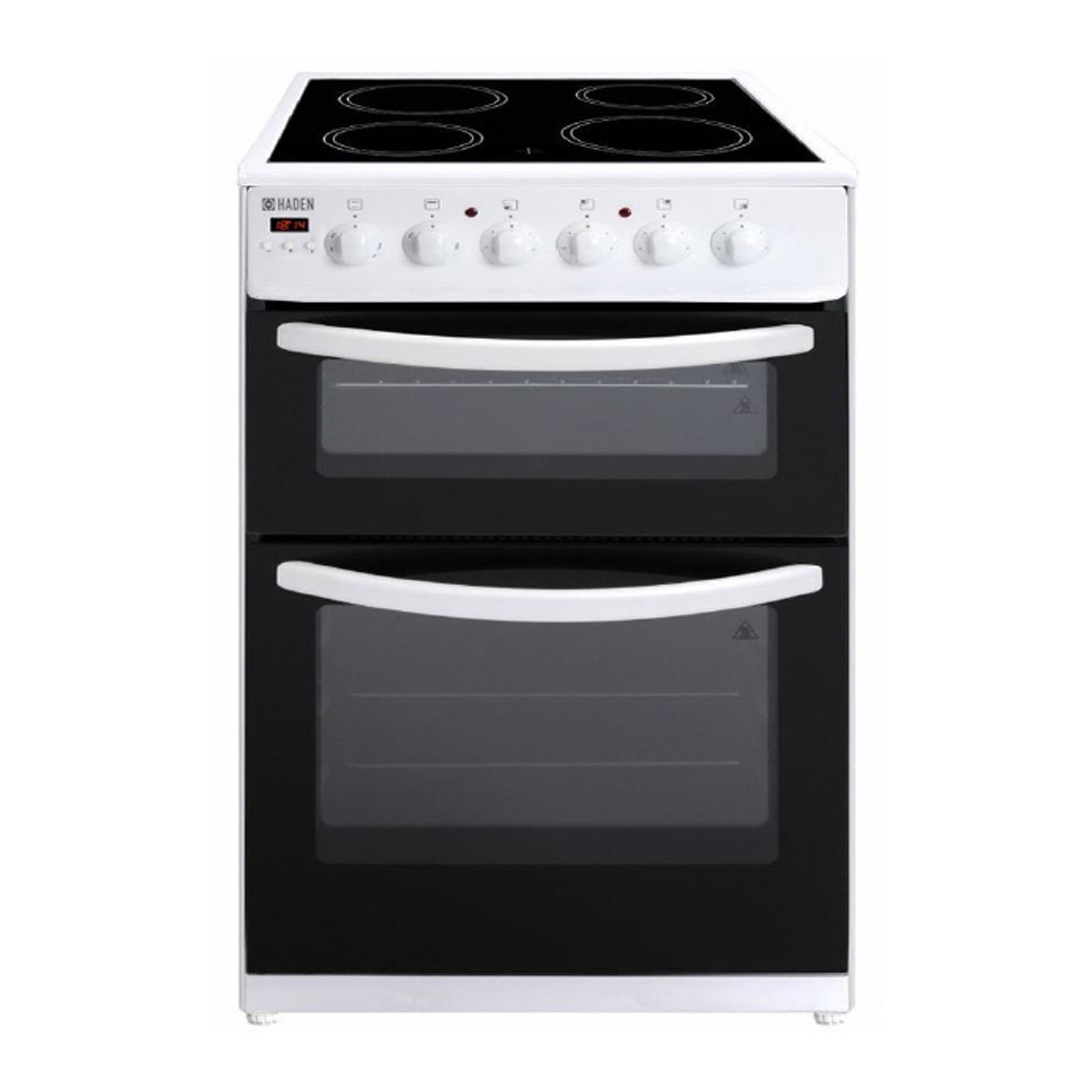 Haden White HE60DOPW 60cm Double Oven With Ceramic Hob electric cooker Haden