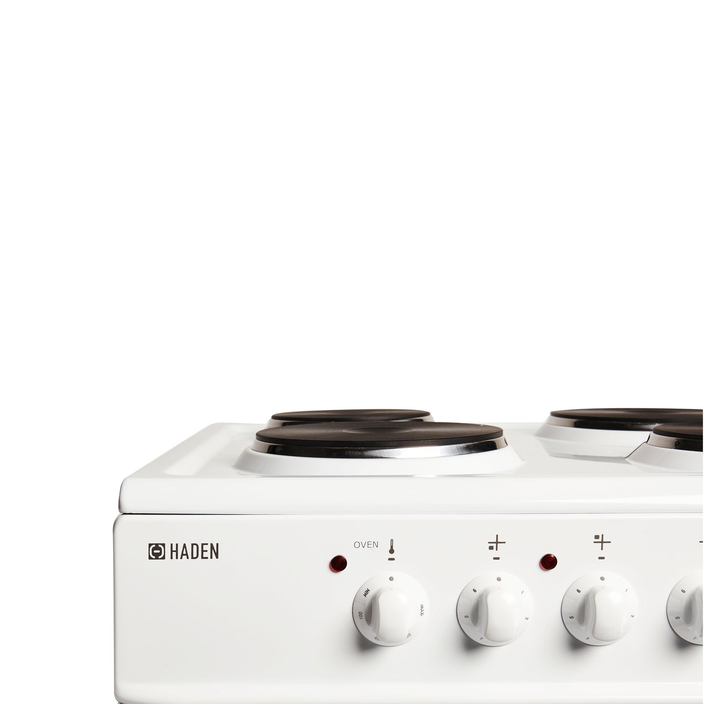 Haden White HEST60W 60cm Twin Cavity Electric Cooker With Solid Plate Hob electric cooker Haden