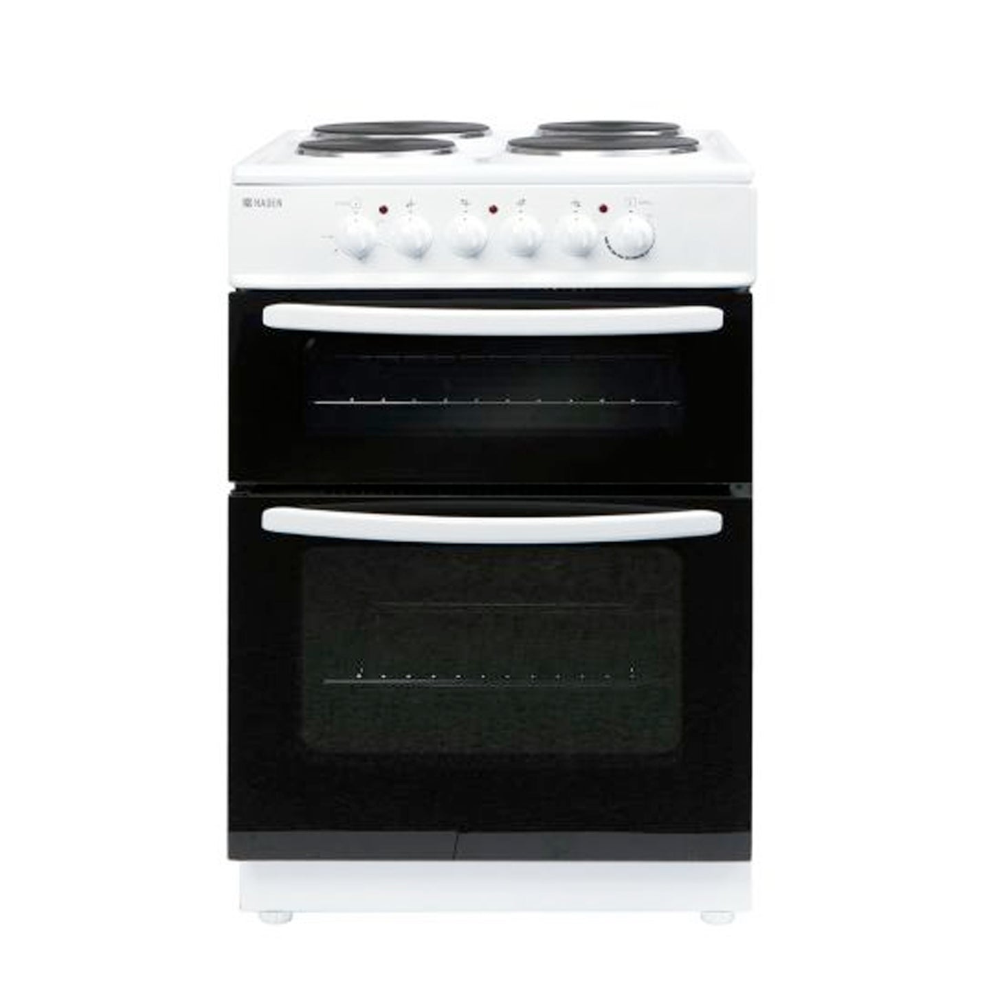 Haden White HEST60W 60cm Twin Cavity Electric Cooker With Solid Plate Hob electric cooker Haden