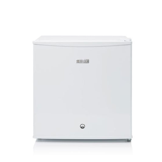 Haden White HR50W Tabletop Compact Fridge with Lock