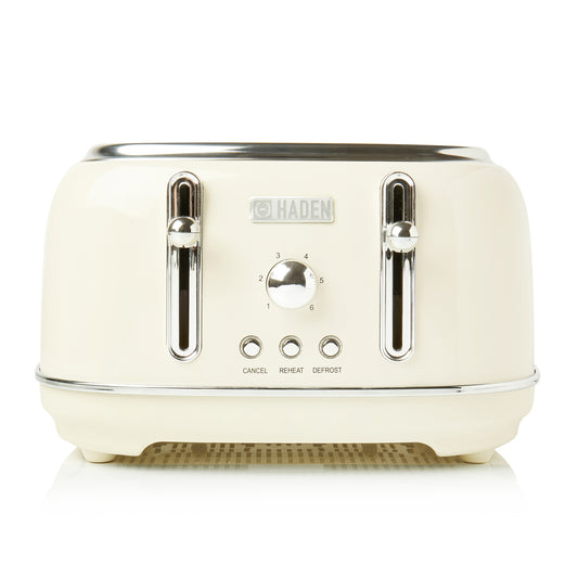 Haden Highclere Cream 4 Slice Toaster Toasters Haden