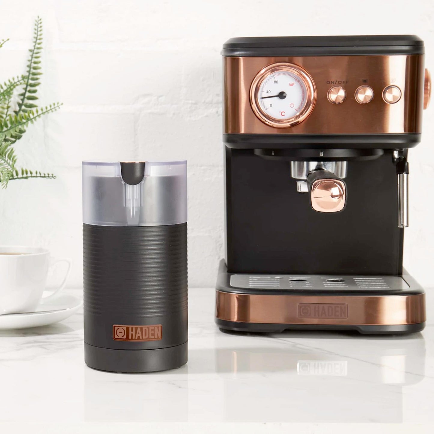 Haden Black & Copper Coffee Grinder Kitchen Haden