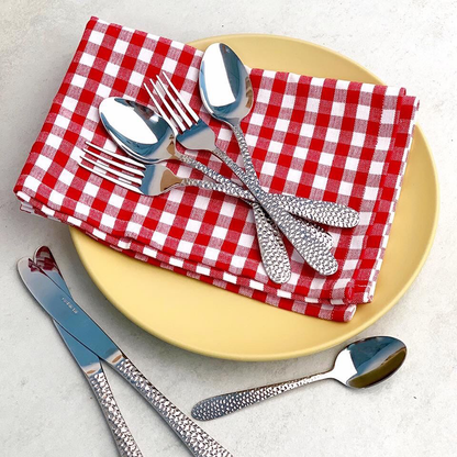 Hammered 16pc Cutlery Set Dining Sabichi Homewares Ltd