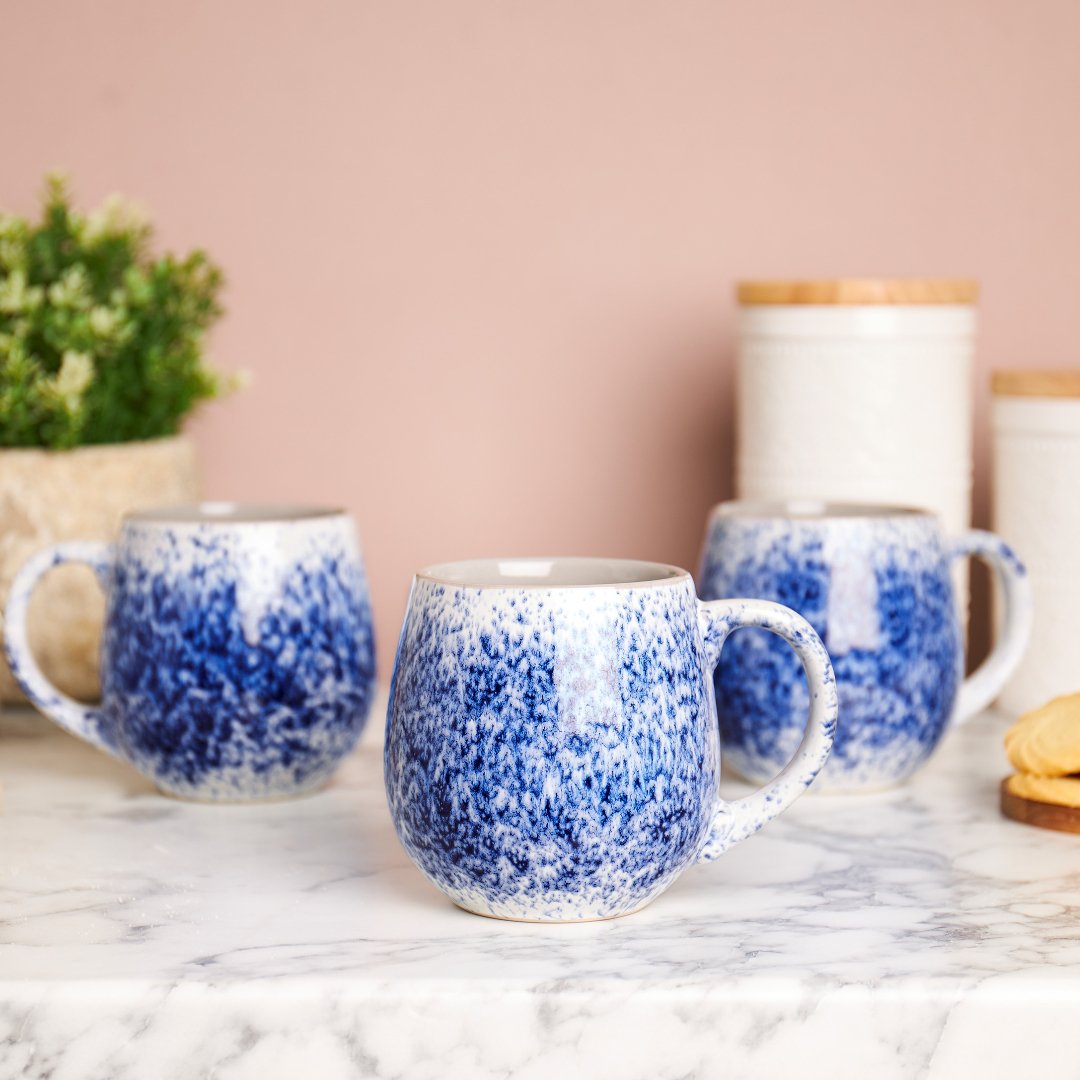 Pale Blue Ombre Reactive Stoneware Mug