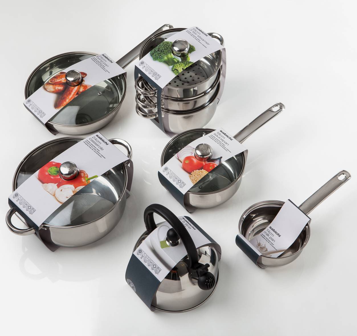 16cm Essential Saucepan With Glass Lid Kitchen Sabichi Homewares Ltd